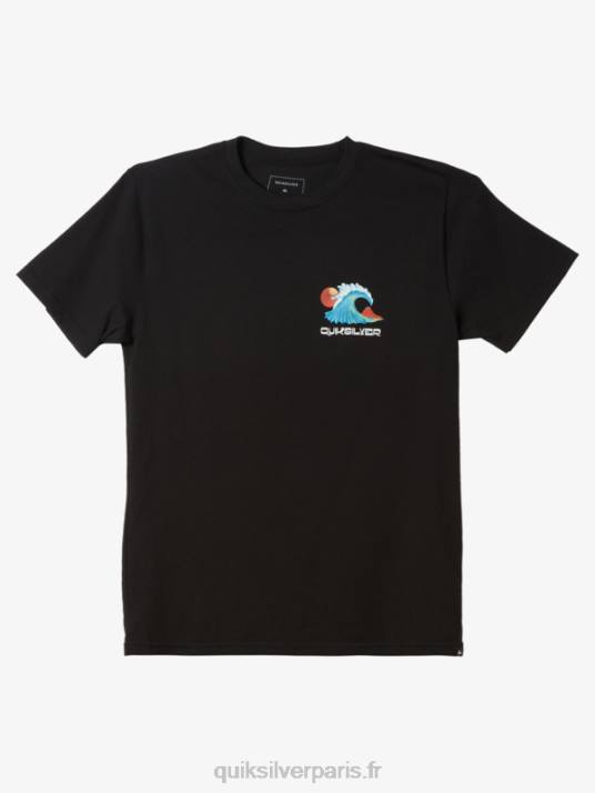 Hommes Quiksilver t-shirt lit océanique D6PT1476 noir