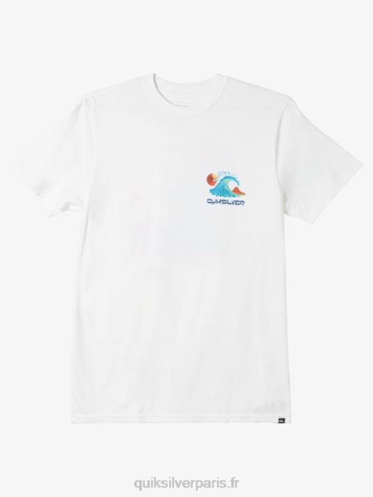 Hommes Quiksilver t-shirt lit océanique D6PT1477 blanc