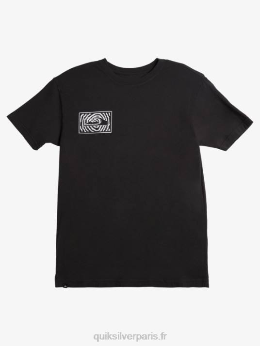 Hommes Quiksilver t-shirt à logo fortuné D6PT983 noir