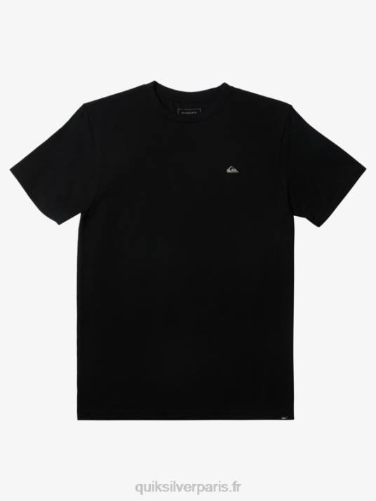 Hommes Quiksilver t-shirt à logo imprimé D6PT109 noir