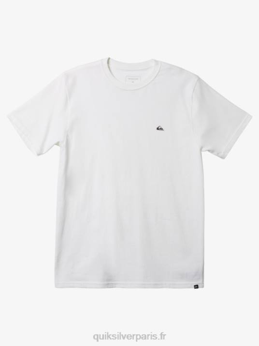 Hommes Quiksilver t-shirt à logo imprimé D6PT110 blanc