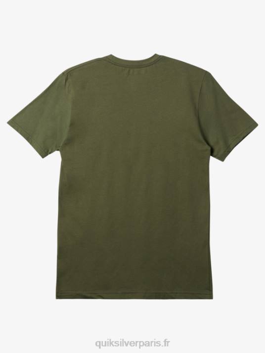 Hommes Quiksilver t-shirt à logo imprimé D6PT112 trèfle à quatre feuilles