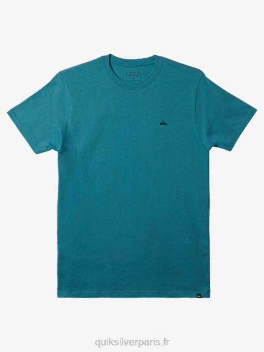 Hommes Quiksilver t-shirt à logo imprimé D6PT114 bleu de bretagne