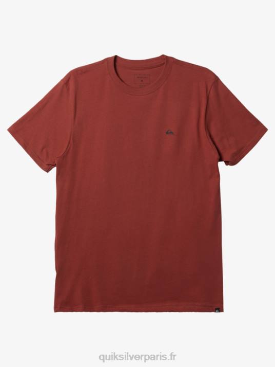 Hommes Quiksilver t-shirt à logo imprimé D6PT115 Marsala
