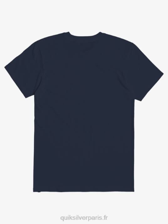 Hommes Quiksilver t-shirt à logo imprimé D6PT1382 blazer bleu marine