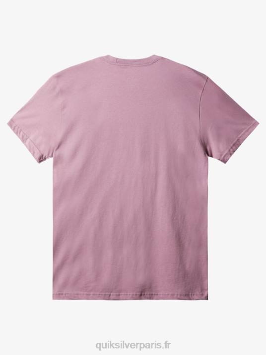 Hommes Quiksilver t-shirt à logo imprimé D6PT1388 orchidée poussiéreuse