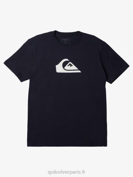 Hommes Quiksilver t-shirt à logo imprimé D6PT188 blazer bleu marine