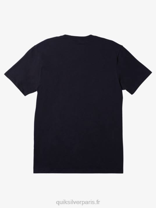 Hommes Quiksilver t-shirt à logo imprimé D6PT188 blazer bleu marine