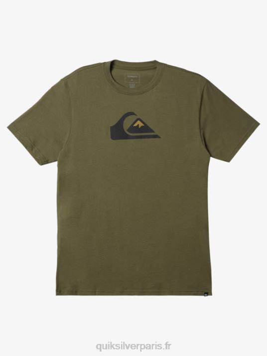 Hommes Quiksilver t-shirt à logo imprimé D6PT192 trèfle à quatre feuilles