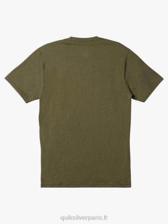 Hommes Quiksilver t-shirt à logo imprimé D6PT192 trèfle à quatre feuilles