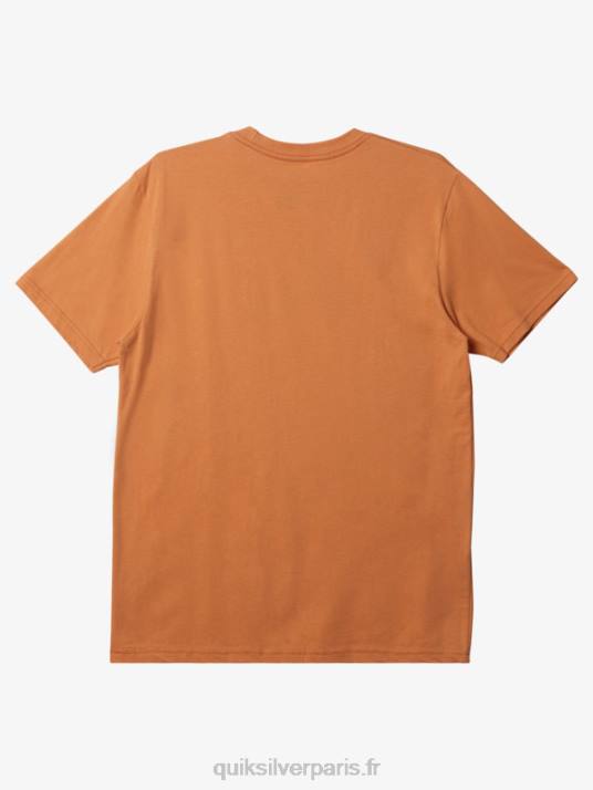Hommes Quiksilver t-shirt à logo imprimé D6PT194 bronzer au cuivre
