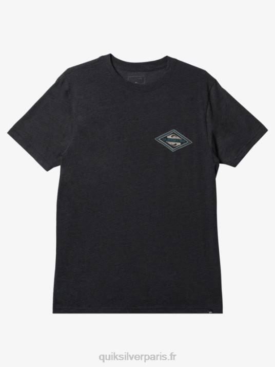 Hommes Quiksilver t-shirt à logo inversé D6PT1199 bruyère anthracite