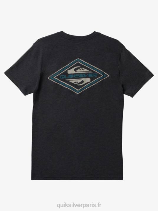 Hommes Quiksilver t-shirt à logo inversé D6PT1199 bruyère anthracite