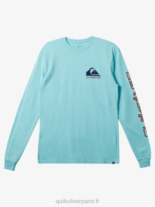 Hommes Quiksilver t-shirt à logo omni D6PT297 ange bleu