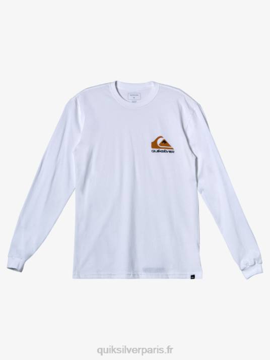 Hommes Quiksilver t-shirt à logo omni D6PT299 blanc