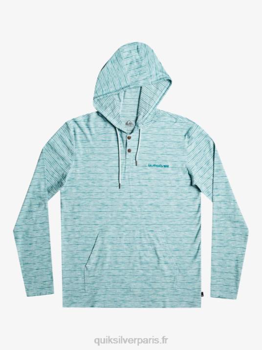 Hommes Quiksilver t-shirt manches longues à capuche kentin D6PT1354 Kentin céleste