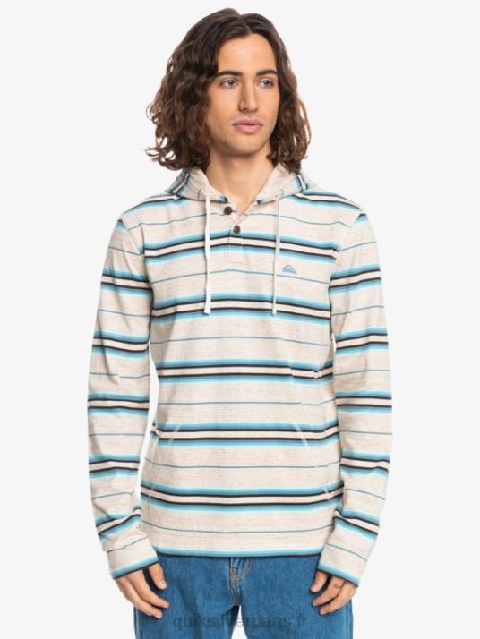 Hommes Quiksilver t-shirt manches longues à capuche last chance D6PT1863 bouleau dernière chance