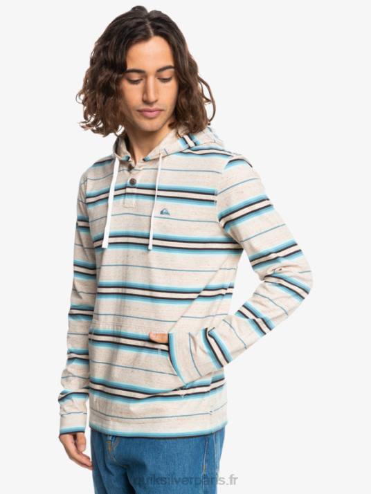 Hommes Quiksilver t-shirt manches longues à capuche last chance D6PT1863 bouleau dernière chance