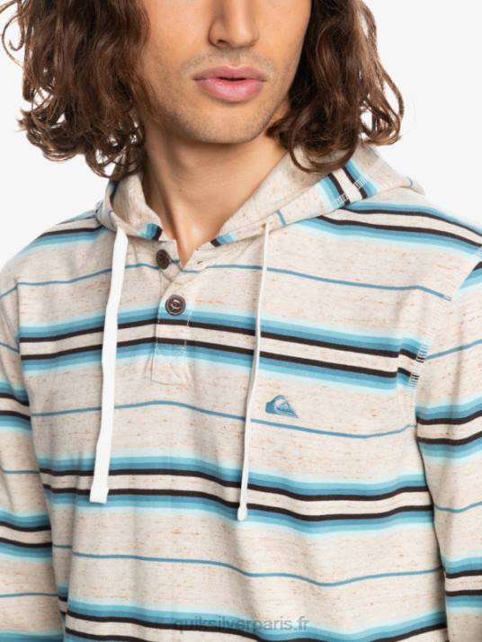 Hommes Quiksilver t-shirt manches longues à capuche last chance D6PT1863 bouleau dernière chance