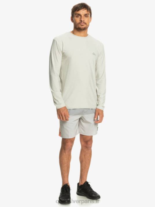 Hommes Quiksilver t-shirt à manches longues coast runner D6PT1347 gris violet chiné