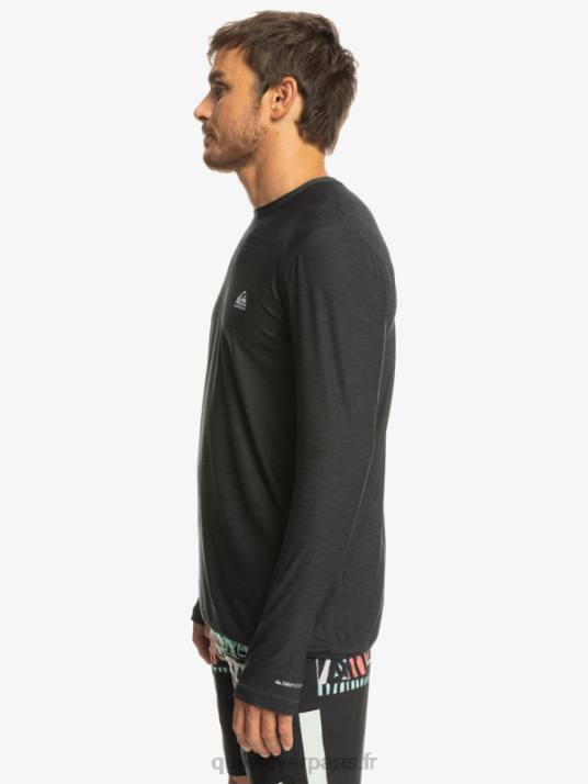 Hommes Quiksilver t-shirt à manches longues coast runner D6PT1348 bruyère fantôme