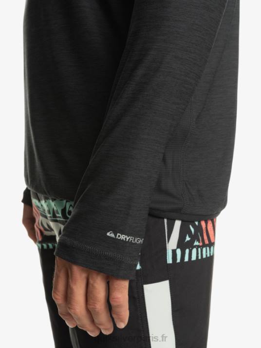Hommes Quiksilver t-shirt à manches longues coast runner D6PT1348 bruyère fantôme
