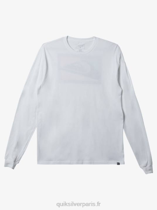 Hommes Quiksilver t-shirt à manches longues et imprimés dégradés D6PT437 blanc