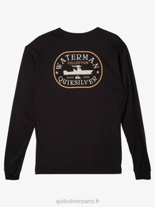 Hommes Quiksilver t-shirt à manches longues waterman power trip D6PT62 noir