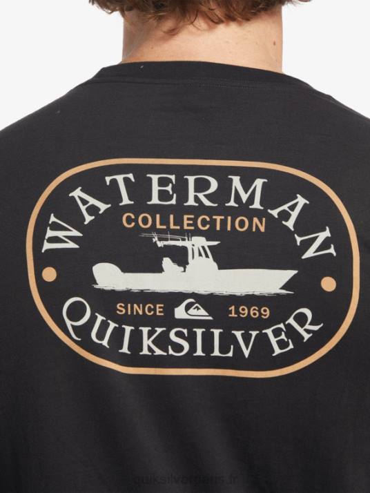 Hommes Quiksilver t-shirt à manches longues waterman power trip D6PT62 noir