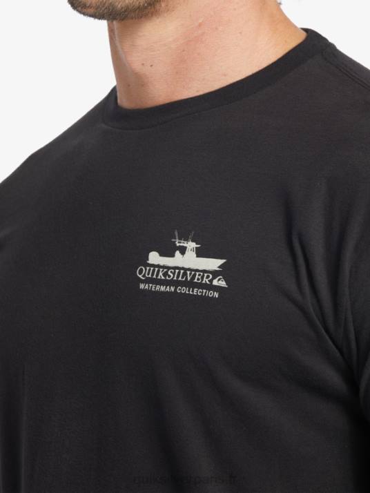 Hommes Quiksilver t-shirt à manches longues waterman power trip D6PT62 noir