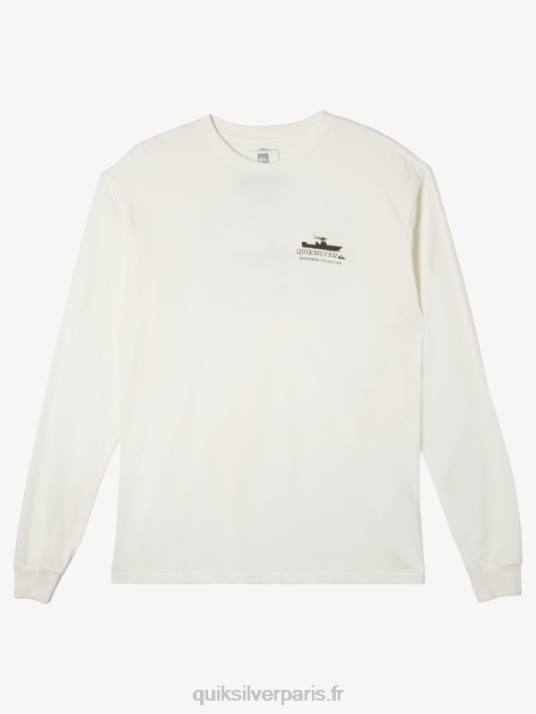 Hommes Quiksilver t-shirt à manches longues waterman power trip D6PT63 Blanc comme neige