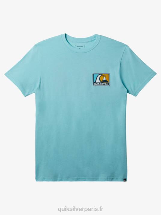 Hommes Quiksilver t-shirt mellow bubble mod D6PT427 bleu ange chiné