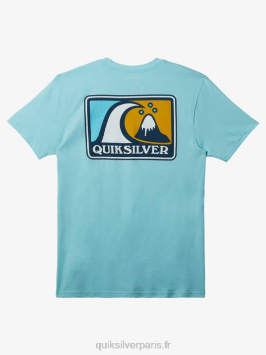 Hommes Quiksilver t-shirt mellow bubble mod D6PT427 bleu ange chiné