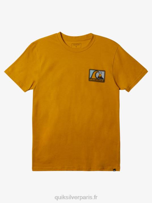 Hommes Quiksilver t-shirt mellow bubble mod D6PT428 pépite d\'or bruyère