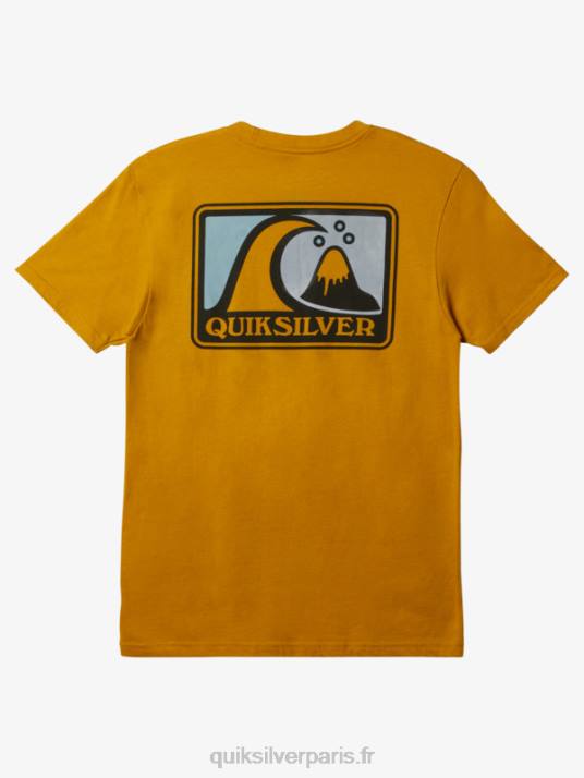 Hommes Quiksilver t-shirt mellow bubble mod D6PT428 pépite d\'or bruyère