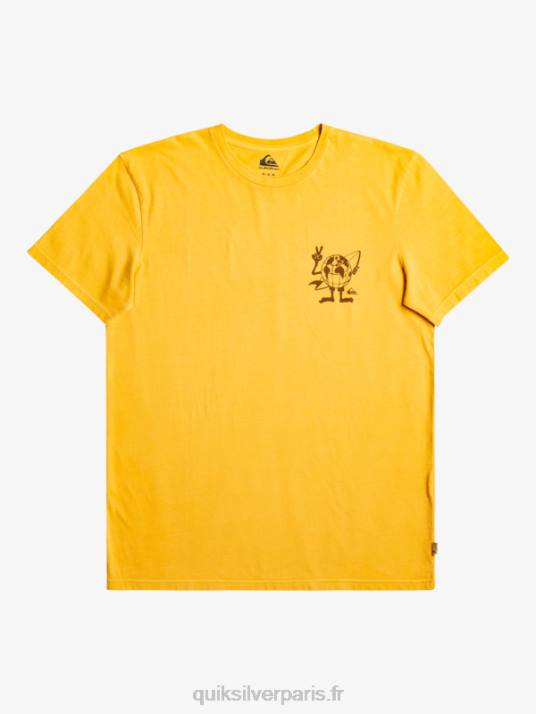 Hommes Quiksilver t-shirt message caché D6PT1761 tige d'or