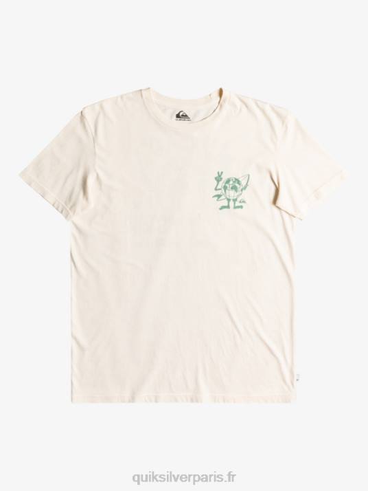 Hommes Quiksilver t-shirt message caché D6PT1762 bouleau
