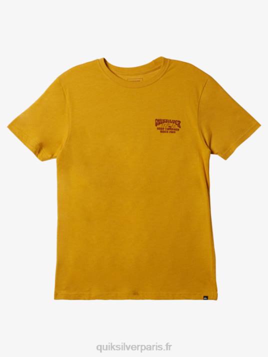 Hommes Quiksilver t-shirt mod de verrouillage D6PT527 pépite d'or bruyère