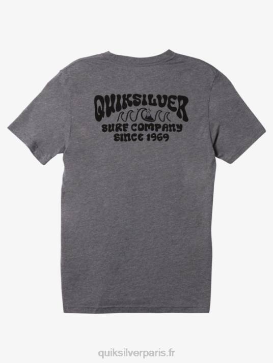 Hommes Quiksilver t-shirt mod de verrouillage D6PT528 gris moyen chiné