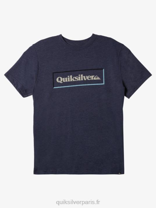 Hommes Quiksilver t-shirt mod de verrouillage simple D6PT1164 blazer bleu marine chiné