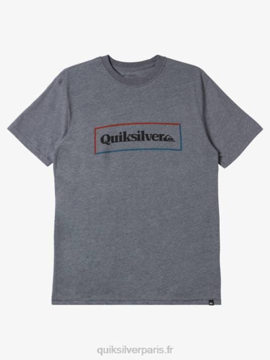 Hommes Quiksilver t-shirt mod de verrouillage simple D6PT1165 gris moyen chiné