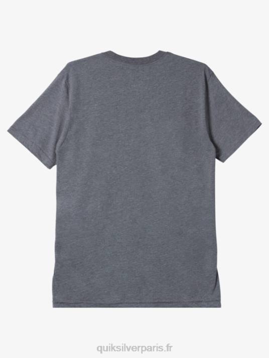 Hommes Quiksilver t-shirt mod de verrouillage simple D6PT1165 gris moyen chiné
