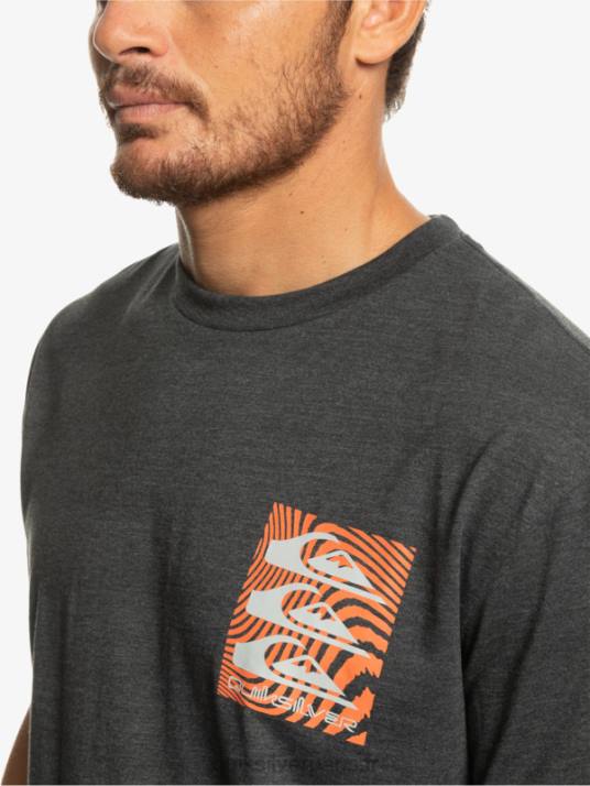 Hommes Quiksilver t-shirt à motifs déformés D6PT1014 fantôme