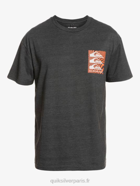 Hommes Quiksilver t-shirt à motifs déformés D6PT1014 fantôme