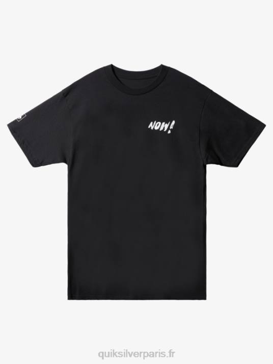 Hommes Quiksilver t-shirt natas maintenant D6PT1655 noir