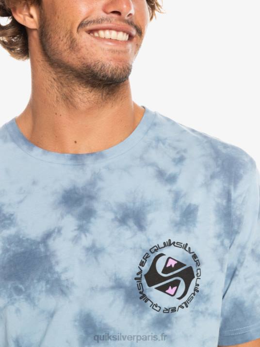 Hommes Quiksilver t-shirt omni cercle D6PT1070 bleu céleste