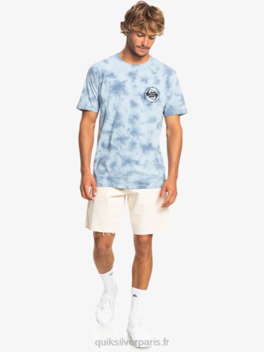 Hommes Quiksilver t-shirt omni cercle D6PT1070 bleu céleste