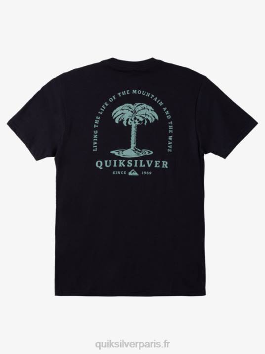 Hommes Quiksilver t-shirt palmier de mer D6PT1023 blazer bleu marine
