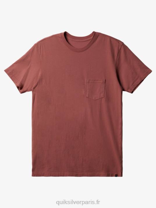 Hommes Quiksilver t-shirt à poche de tous les jours D6PT892 Marsala