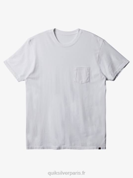 Hommes Quiksilver t-shirt à poche de tous les jours D6PT893 blanc